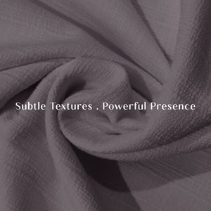 Cocoon Minimal Texture Room Darkening Curtains | Modern Aesthetic | Warm Gray | Set of 2 | Fully Customizable