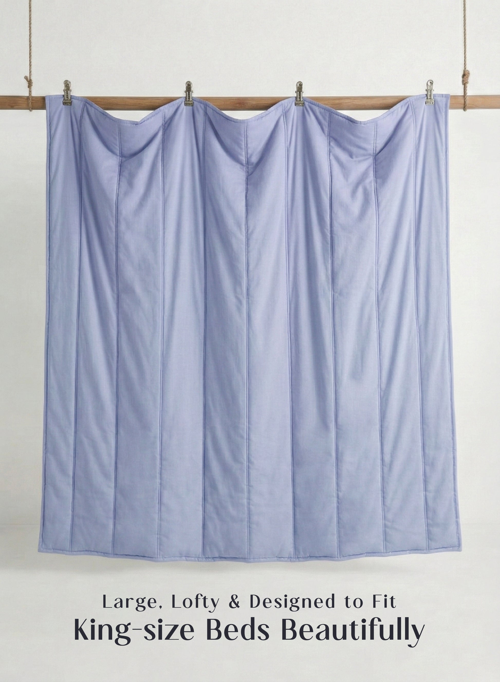 Home Crayons Cocoon 8-Piece AC Bedding Set | Coordinated Comforter, Fitted Sheet & Covers in One Set | Lavender Haze