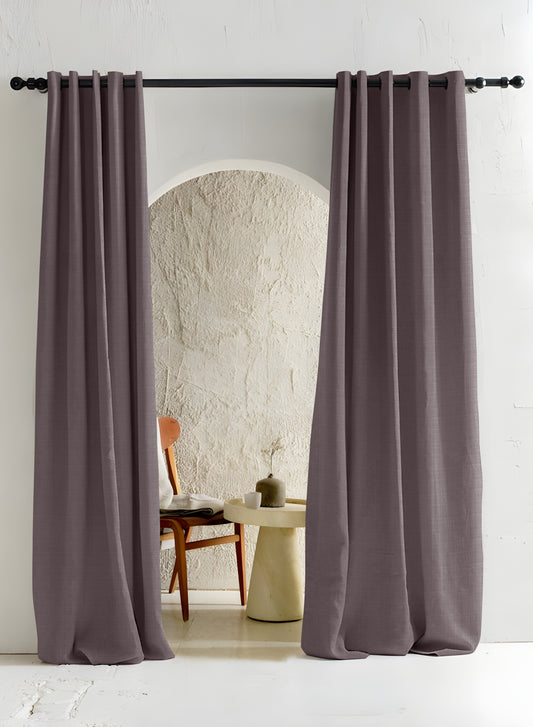 Cocoon Room Darkening Curtains | Matte Purple | Set of 2