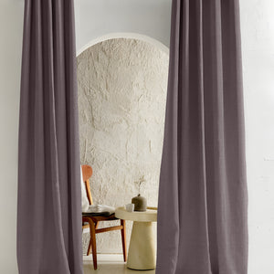 Cocoon Minimal Texture Room Darkening Curtains | Modern Aesthetic | Matte Purple | Set of 2 | Fully Customizable