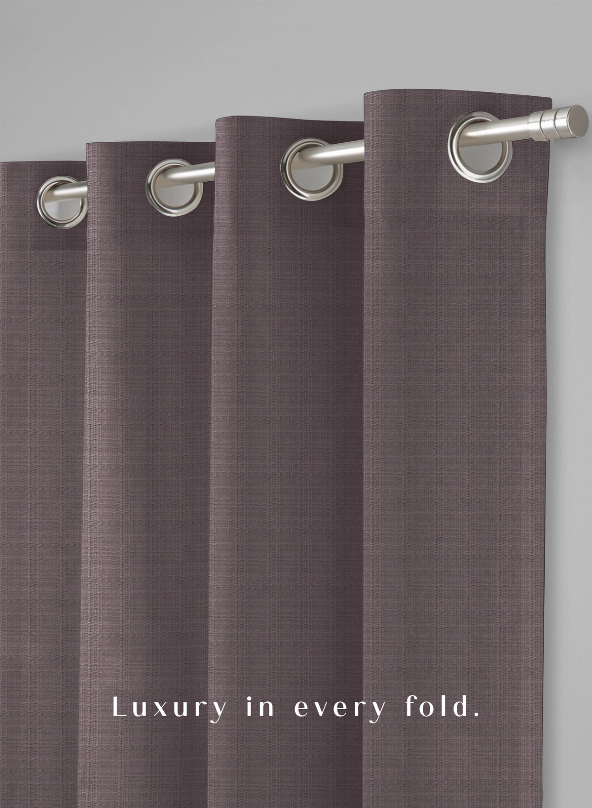 Cocoon Minimal Texture Blackout Curtains | Modern Aesthetic & Total Light Block | Matte Purple | Set of 2 |k Fully Customizable