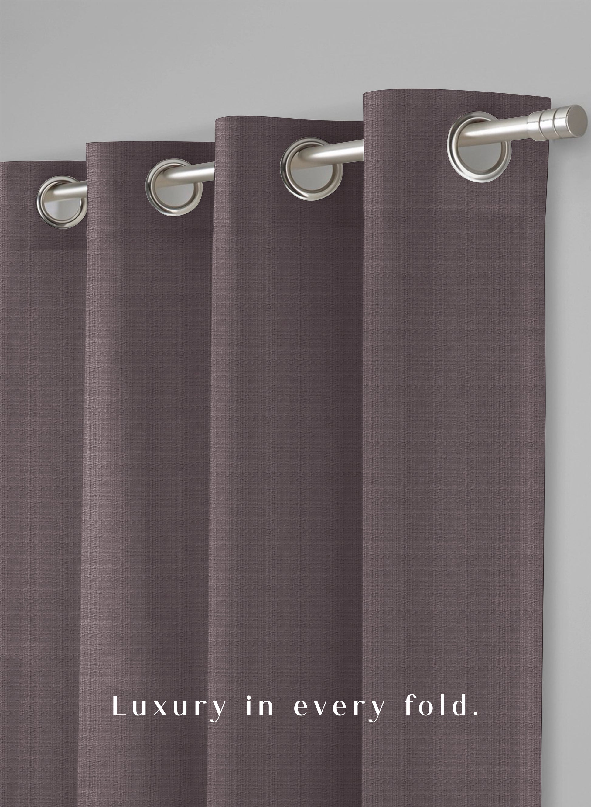 Cocoon Minimal Texture Room Darkening Curtains | Modern Aesthetic | Matte Purple | Set of 2 | Fully Customizable
