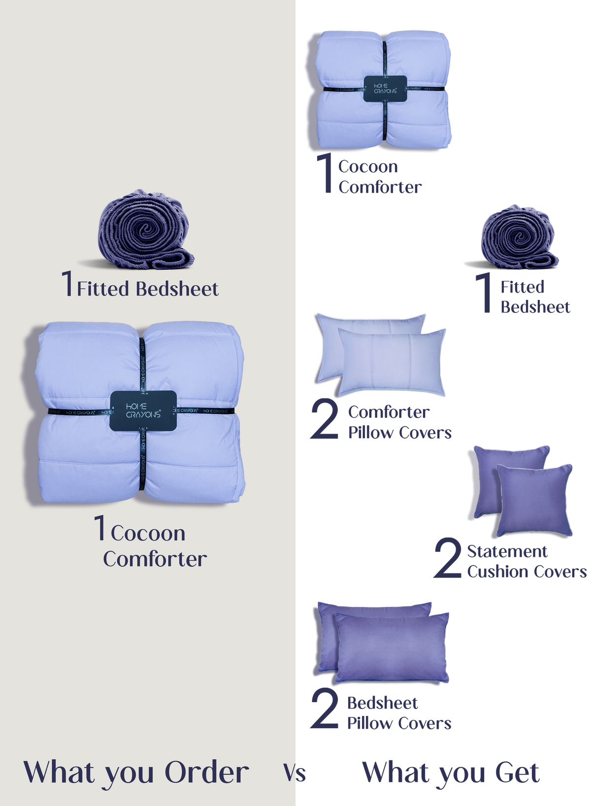 Cocoon 8-Piece Bedding Set | Lavender Haze