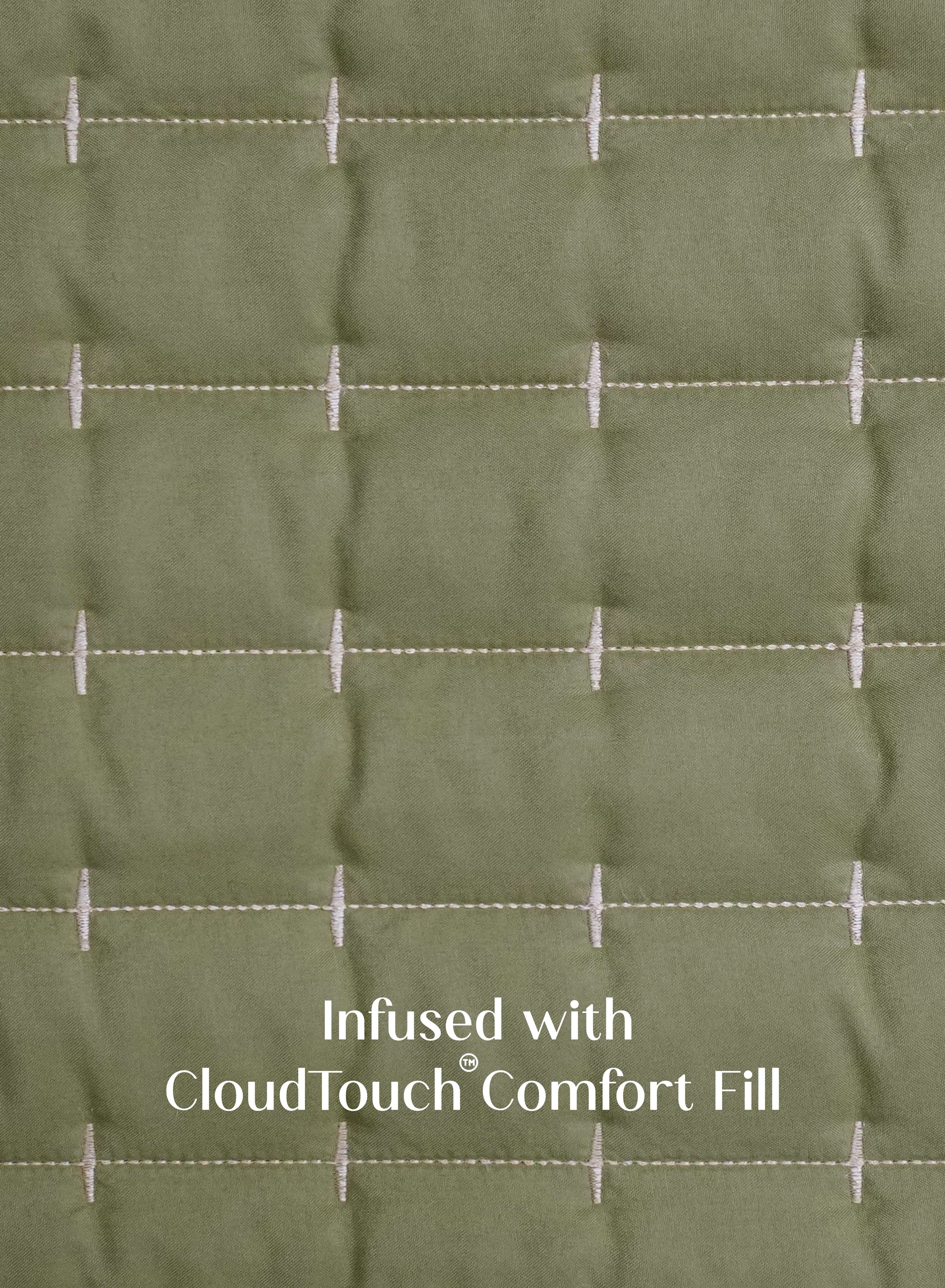 Home Crayons CloudTouch™ 8-Piece AC Bedding Set | Complete Bedroom Upgrade in One Set | Olive Grove