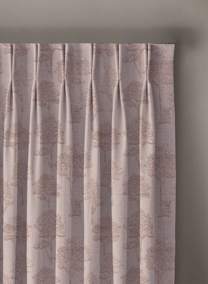 Bern Jacquard Room Darkening Curtains | Soft Brown | Set of 2 (Pattern 1)