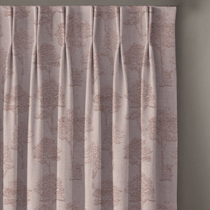 Bern Jacquard Room Darkening Curtains | Scenic Tree Pattern | Soft Brown | Set of 2 | Fully Customizable