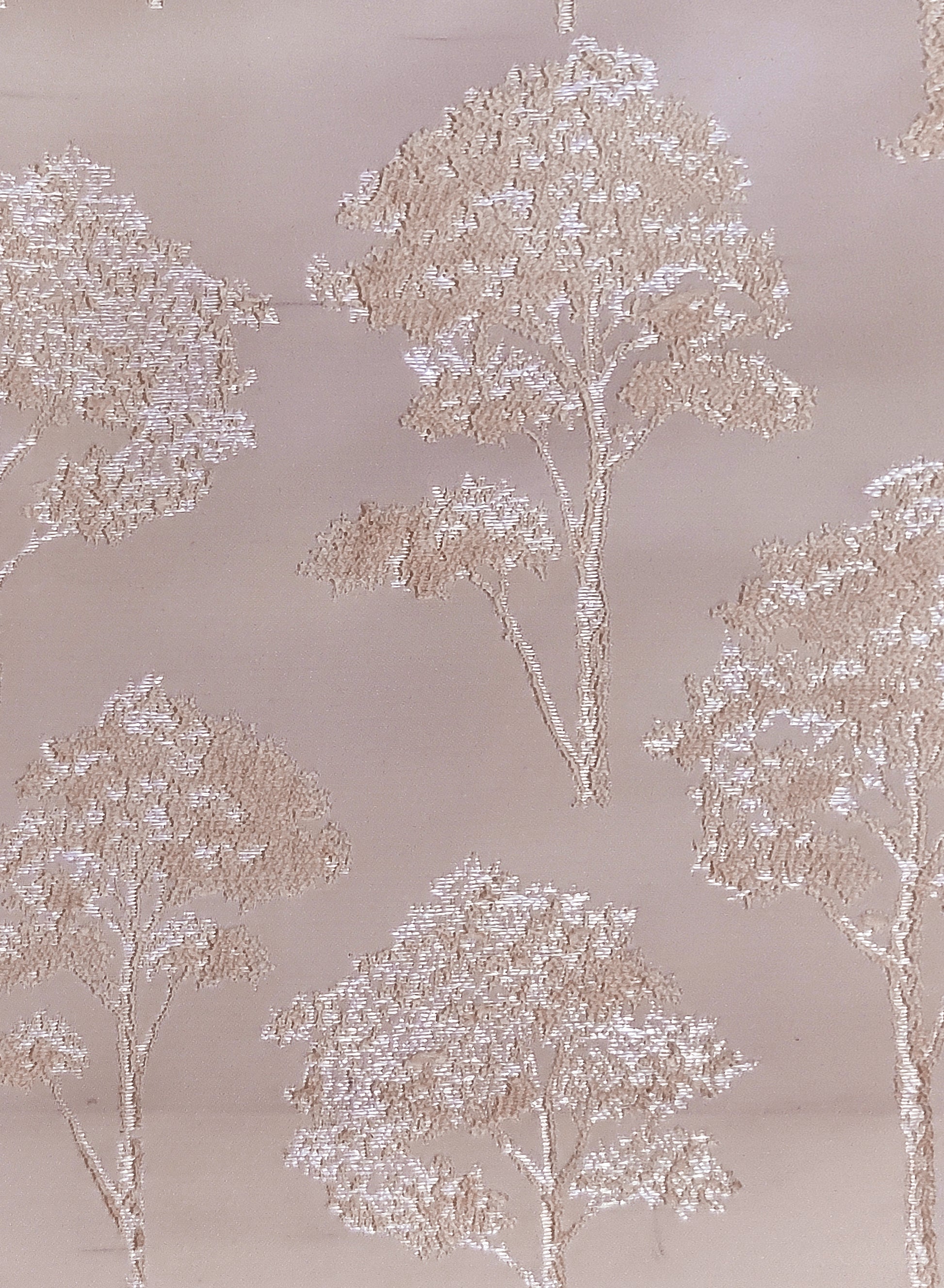 Bern Jacquard Room Darkening Curtains | Scenic Tree Pattern | Soft Brown | Set of 2 | Fully Customizable
