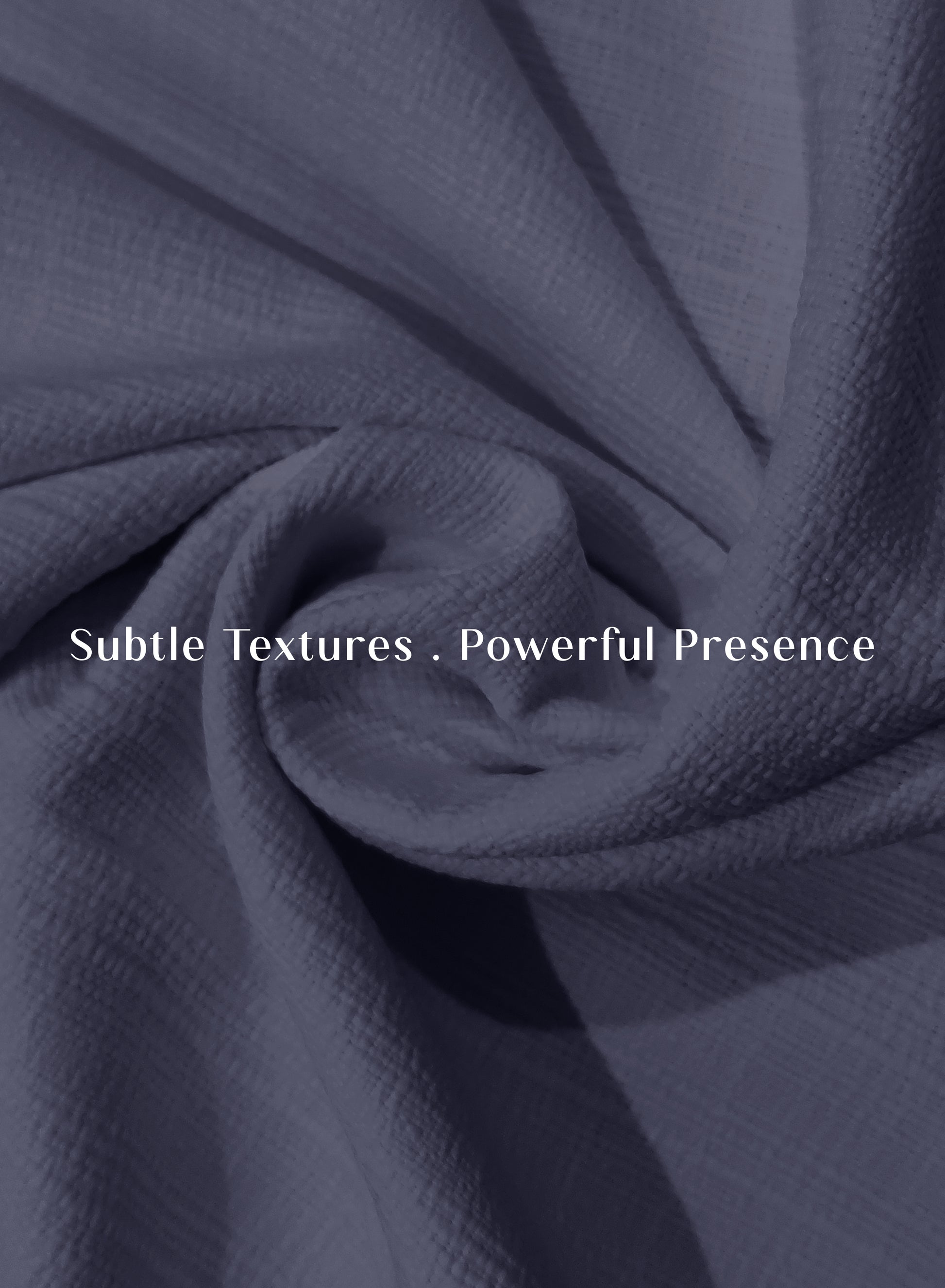 Cocoon Minimal Texture Room Darkening Curtains | Modern Aesthetic | Denim Blue | Set of 2 | Fully Customizable