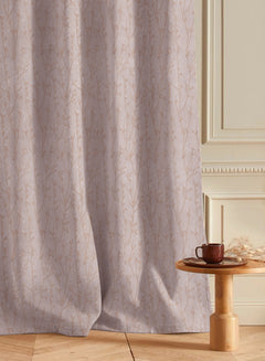 Bern Jacquard Room Darkening Curtains | Soft Brown | Set of 2 (Pattern 2)