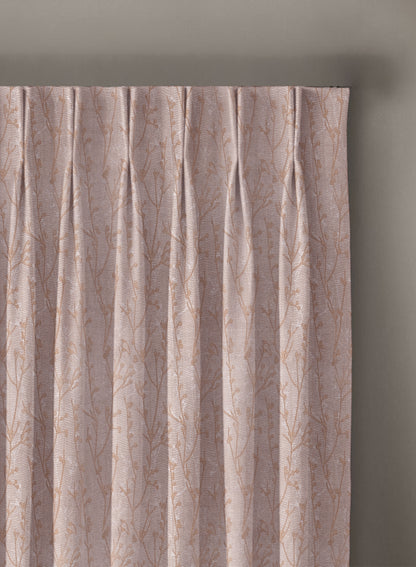 Bern Jacquard Room Darkening Curtains | Soft Brown | Set of 2 (Pattern 2)