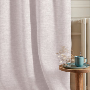 Amore Plain Cotton Blackout Curtains | Modern Elegance & Total Light Block | Off White | Set of 2 | Fully Customizable