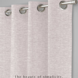 Amore Plain Cotton Blackout Curtains | Modern Elegance & Total Light Block | Off White | Set of 2 | Fully Customizable