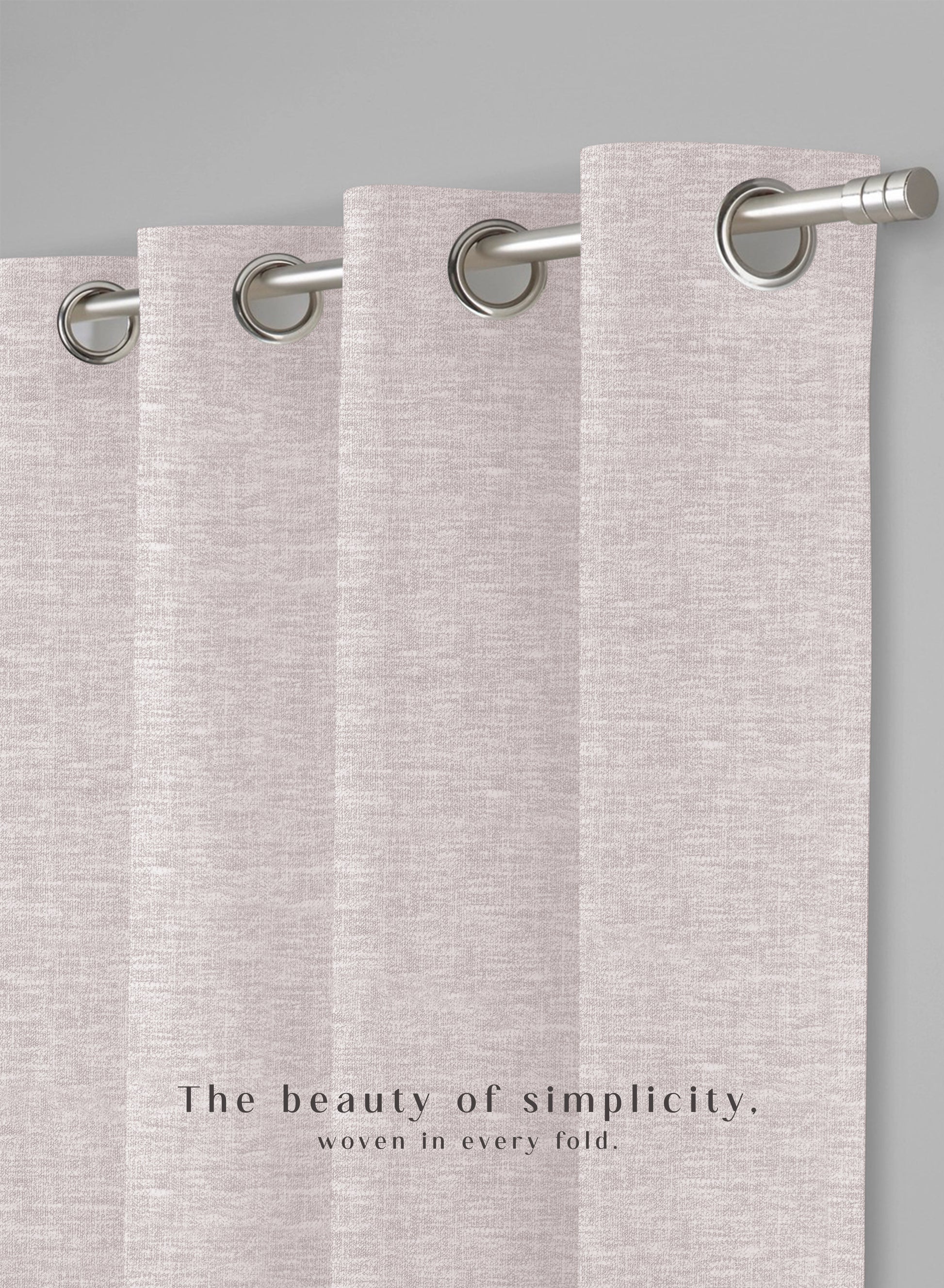 Amore Plain Cotton Blackout Curtains | Modern Elegance & Total Light Block | Off White | Set of 2 | Fully Customizable