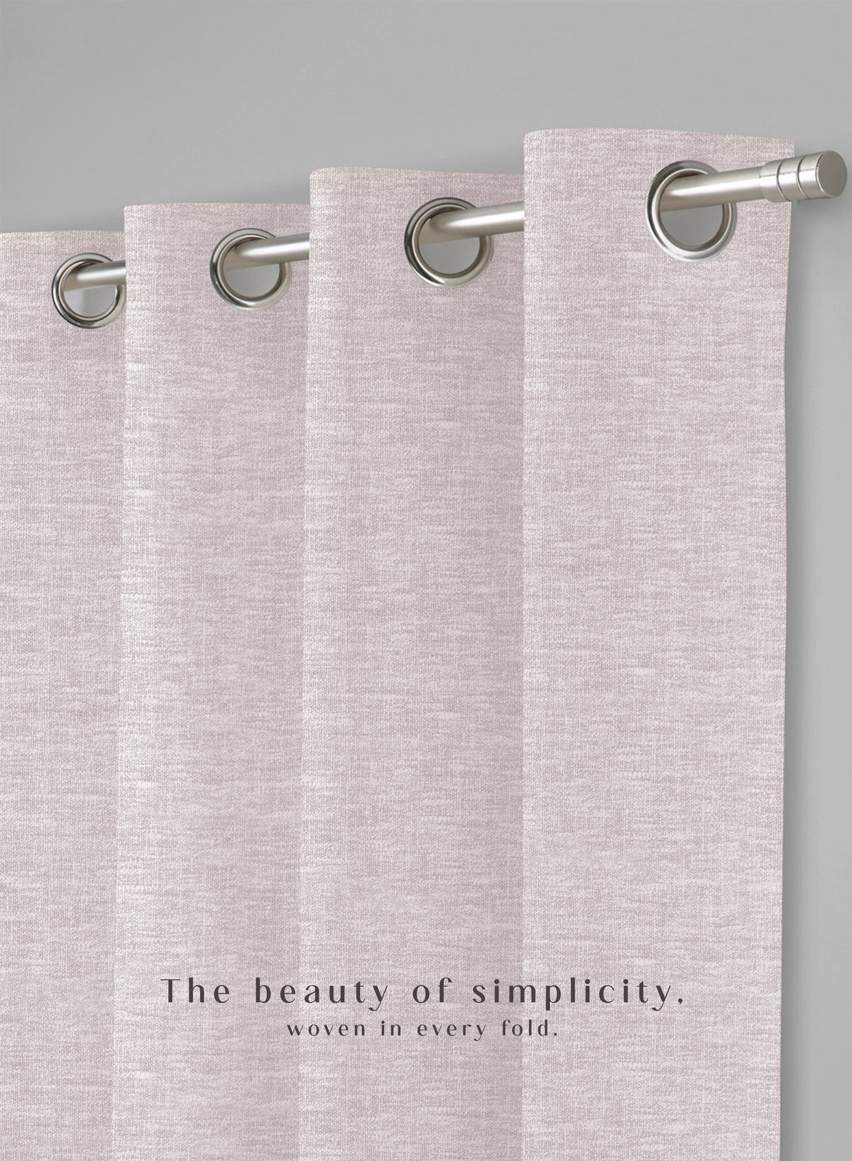 Amore Plain Cotton Room Darkening Curtains | Modern Elegance | Off White | Set of 2 | Fully Customizable