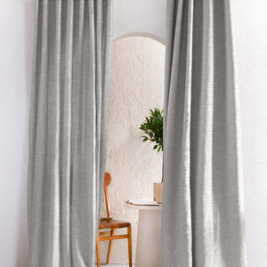 Amore Plain Cotton Blackout Curtains | Modern Elegance & Total Light Block | Sage Green | Set of 2 | Fully Customizable