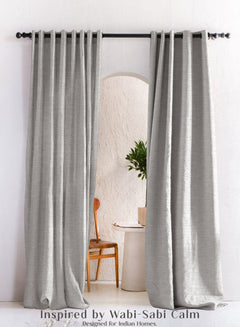 Amore Plain Cotton Room Darkening Curtains | Modern Elegance | Sage Green | Set of 2 | Fully Customizable