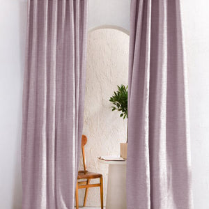 Amore Plain Cotton Blackout Curtains | Modern Elegance & Total Light Block | Deep Blush | Set of 2 | Fully Customizable