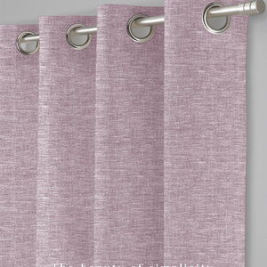 Amore Plain Cotton Blackout Curtains | Modern Elegance & Total Light Block | Deep Blush | Set of 2 | Fully Customizable