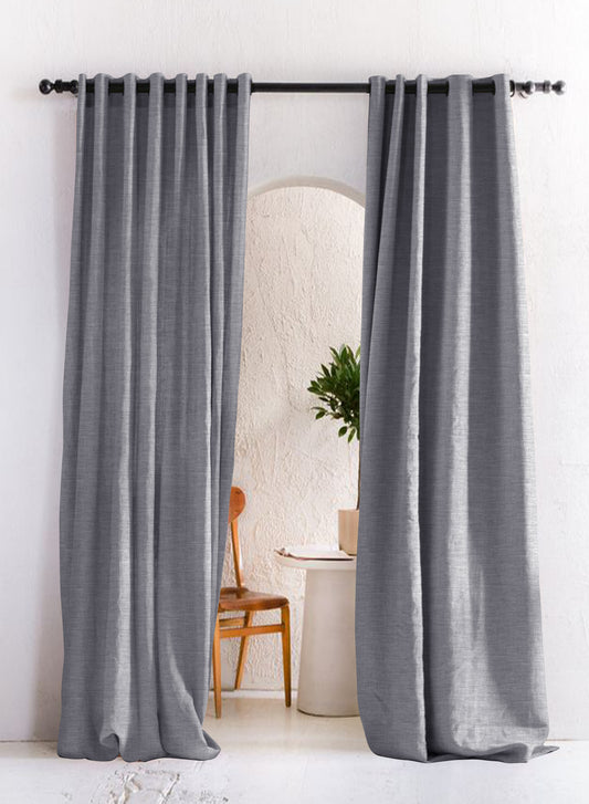 Amore Plain Blackout Curtains | Echo Blue | Set of 2