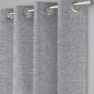 Amore Plain Blackout Curtains | Echo Blue | Set of 2