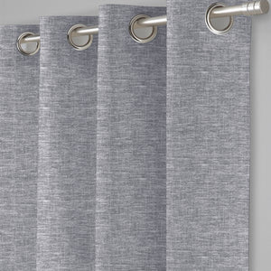 Amore Plain Cotton Blackout Curtains | Modern Elegance & Total Light Block | Echo Blue | Set of 2 | Fully Customizable