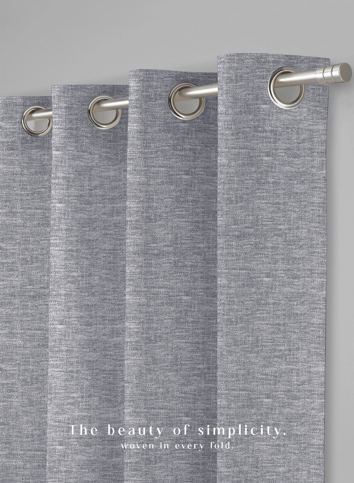 Amore Plain Cotton Room Darkening Curtains | Modern Elegance | Echo Blue | Set of 2 | Fully Customizable