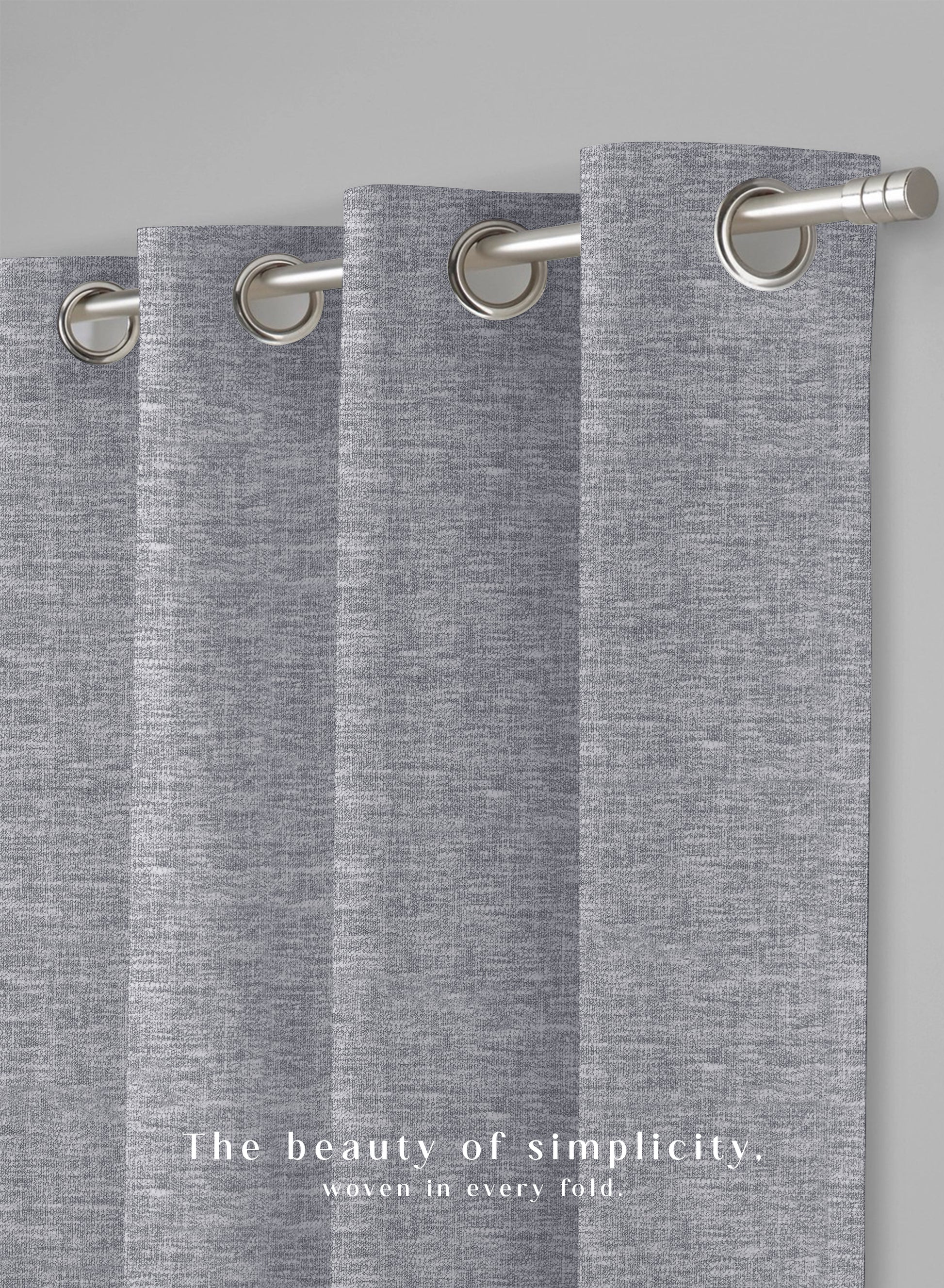 Amore Plain Cotton Room Darkening Curtains | Modern Elegance | Echo Blue | Set of 2 | Fully Customizable
