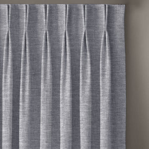 Amore Plain Cotton Blackout Curtains | Modern Elegance & Total Light Block | Echo Blue | Set of 2 | Fully Customizable
