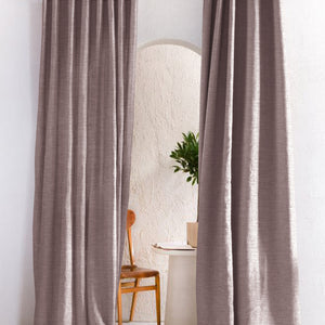 Amore Plain Cotton Room Darkening Curtains | Modern Elegance | Ash Brown | Set of 2 | Fully Customizable