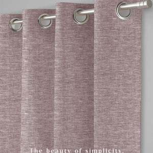 Amore Plain Cotton Blackout Curtains | Modern Elegance & Total Light Block | Ash Brown | Set of 2 | Fully Customizable