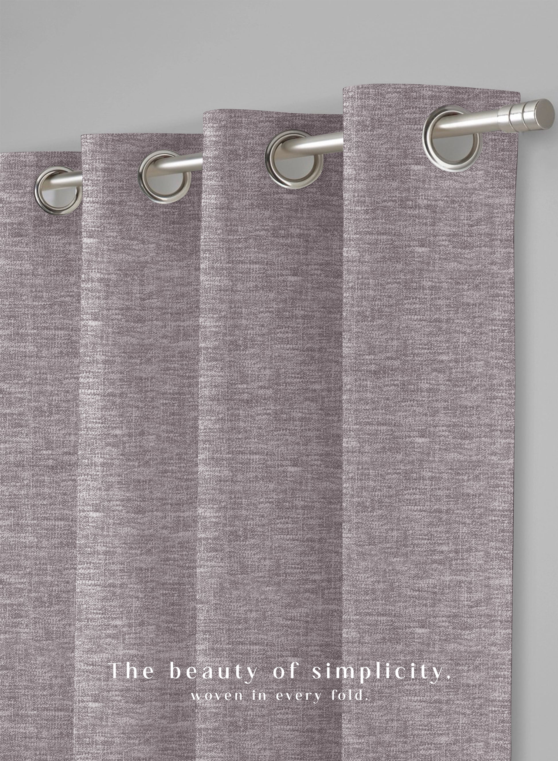Amore Plain Cotton Blackout Curtains | Modern Elegance & Total Light Block | Gray | Set of 2 | Fully Customizable