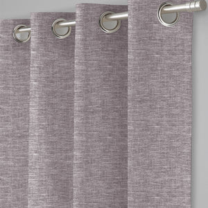 Amore Plain Cotton Room Darkening Curtains | Modern Elegance | Gray | Set of 2 | Fully Customizable