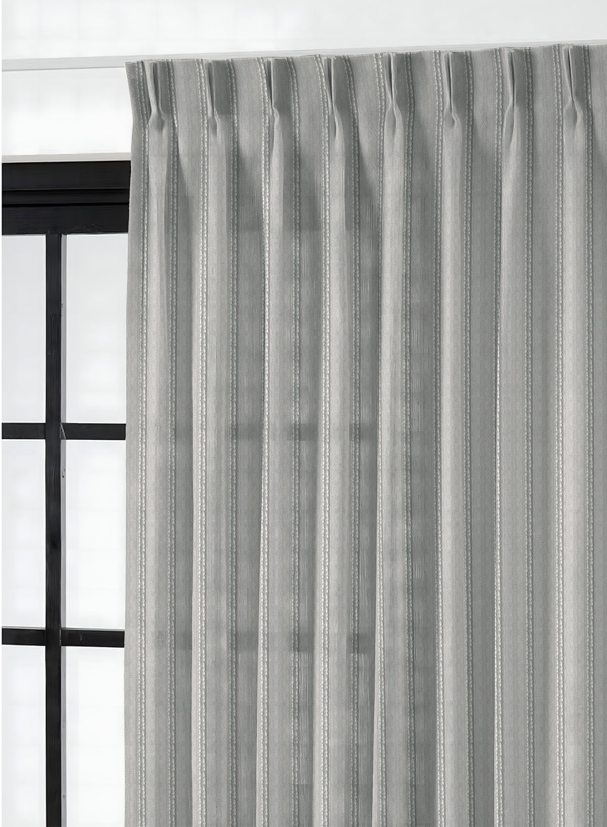 Amore Striped Sheer Curtains | Airy Elegance & Soft Light Filter | Sage Green | Set of 2 | Fully Customizable