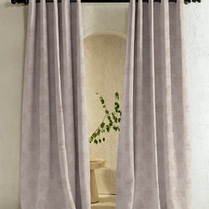 Bern Jacquard Room Darkening Curtains | Scenic Tree Pattern | Light Khaki | Set of 2 | Fully Customizable