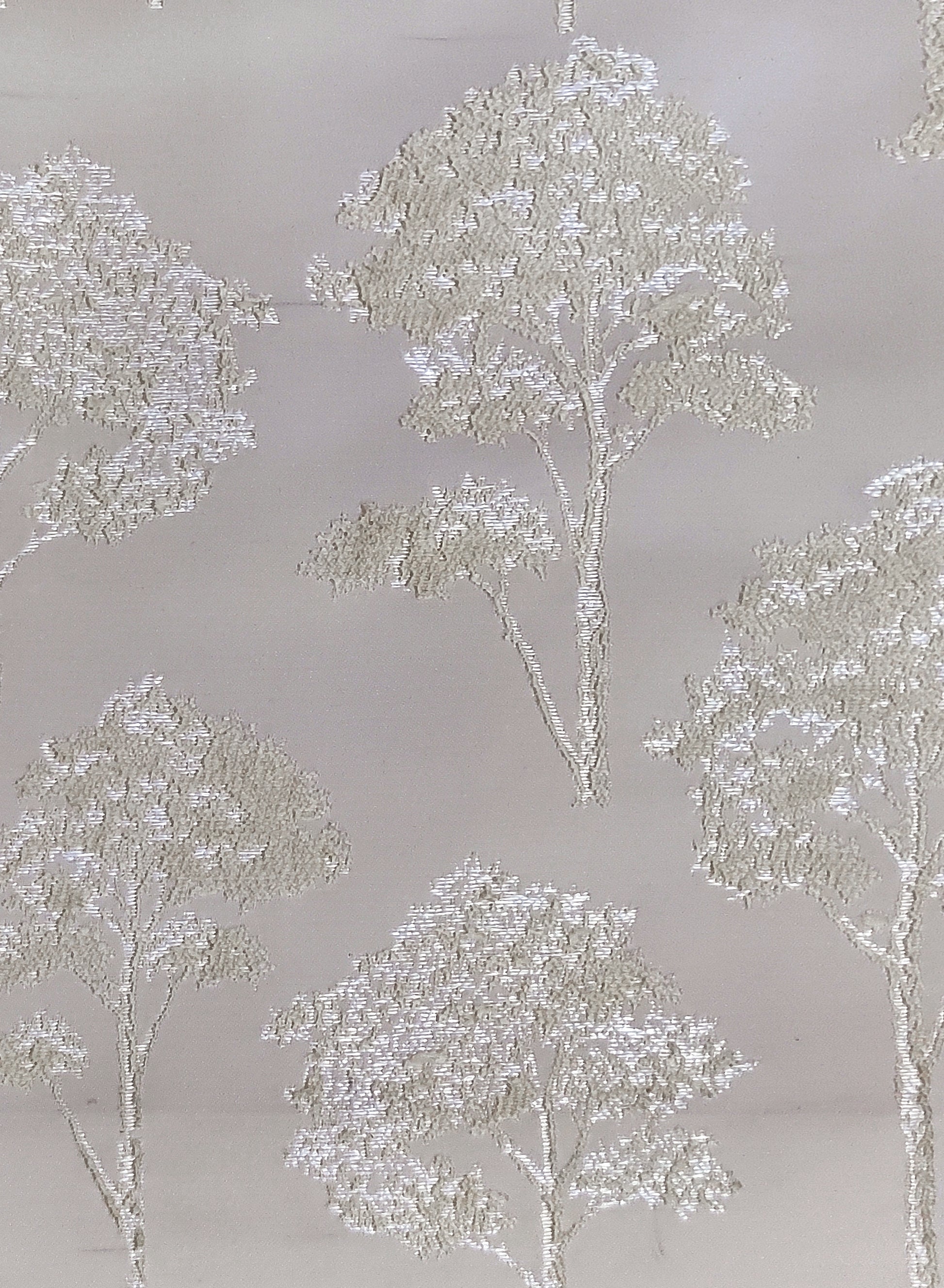 Bern Jacquard Room Darkening Curtains | Scenic Tree Pattern | Light Khaki | Set of 2 | Fully Customizable