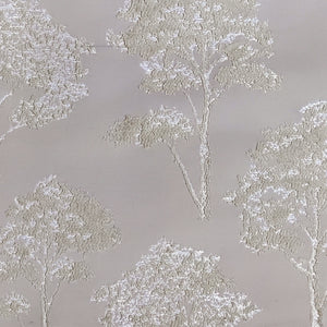 Bern Jacquard Room Darkening Curtains | Scenic Tree Pattern | Light Khaki | Set of 2 | Fully Customizable