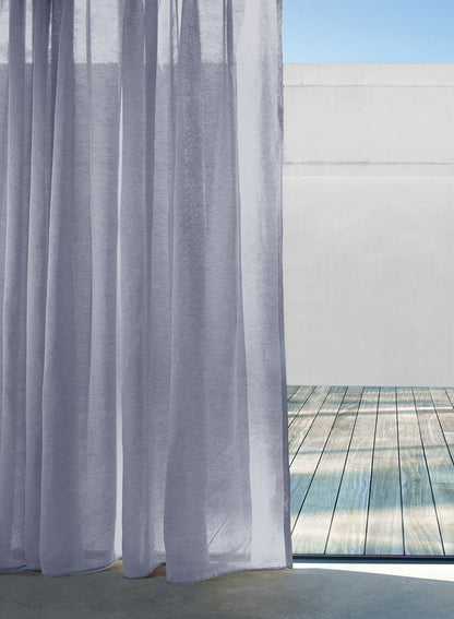 Casper Plain Sheer Curtains | Blue | Set of 2