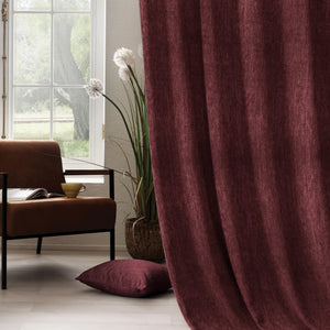 Arezzo Plain Blackout Curtains | Maroon | Set of 2