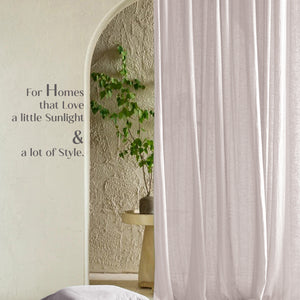 Amore Striped Sheer Curtains | Airy Elegance & Soft Light Filter | Off White | Set of 2 | Fully Customizable