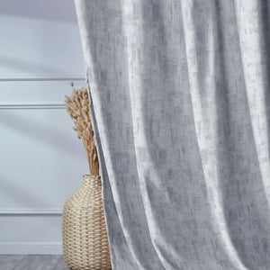 Bling Rustic Vibe Room Darkening Curtains | 100% Cotton | Mint Blue | Set of 2