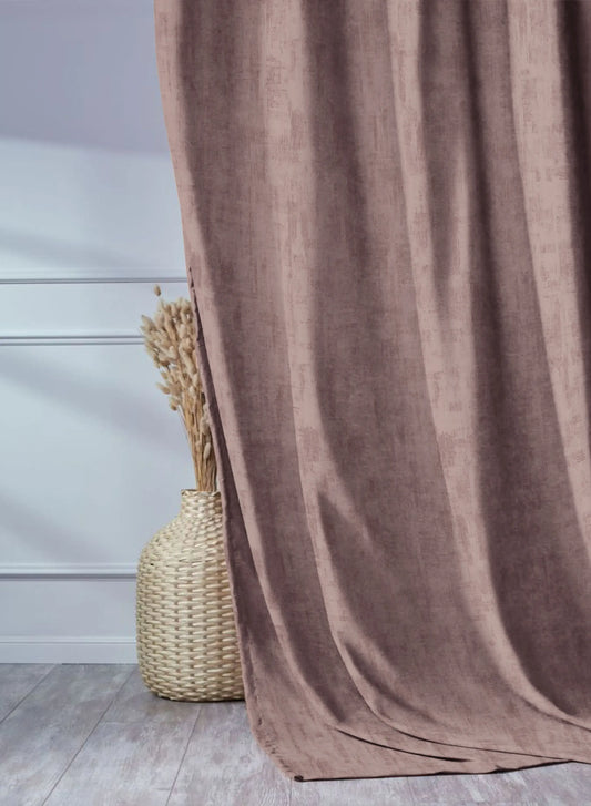 Bling 100% Pure Cotton Curtain | Pale Brown