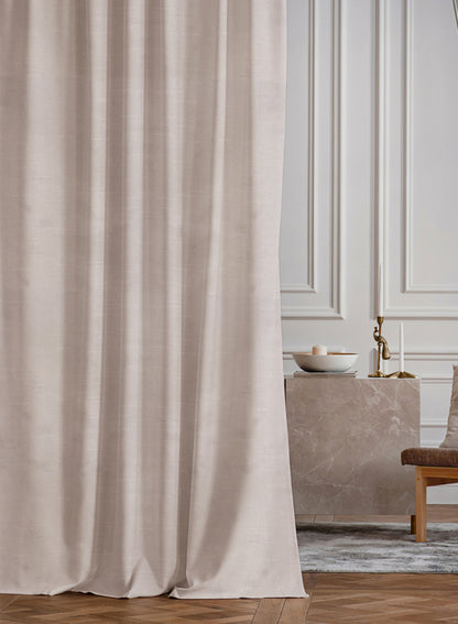 Casper Plain Room Darkening Curtains | Beige | Set of 2