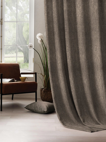 Arezzo Plain Blackout Curtains | Roman Coffee | Set of 2