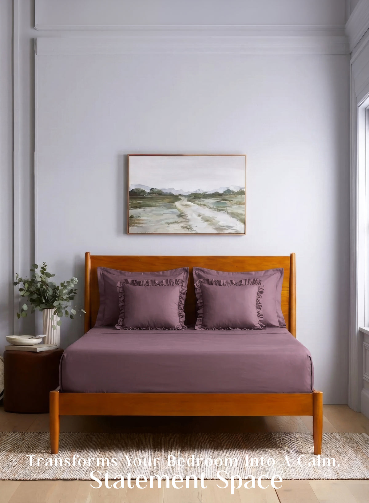LuxeSoft™ Double Bedsheet Set | Mulberry
