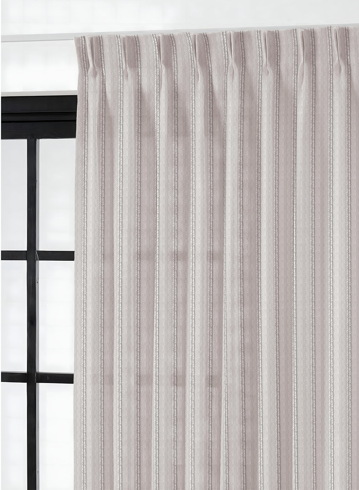 Amore Striped Sheer Curtains | Airy Elegance & Soft Light Filter | Off White | Set of 2 | Fully Customizable