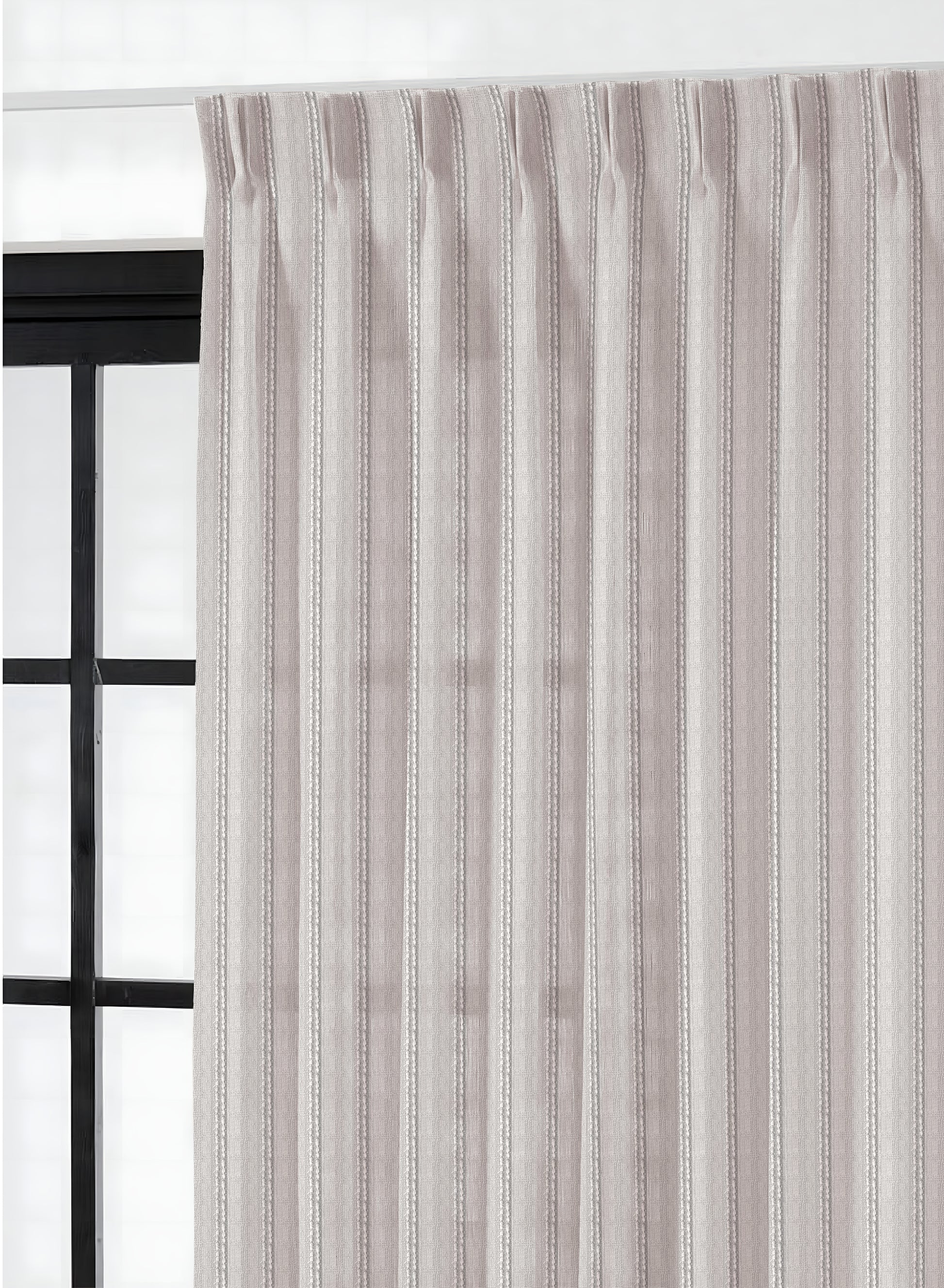 Amore Striped Sheer Curtains | Airy Elegance & Soft Light Filter | Off White | Set of 2 | Fully Customizable