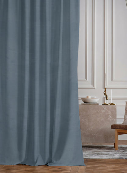 Casper Plain Room Darkening Curtains | Dark Aqua | Set of 2