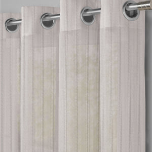 Amore Striped Sheer Curtains | Airy Elegance & Soft Light Filter | Off White | Set of 2 | Fully Customizable