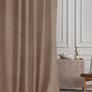 Casper Plain Blackout Curtains | Light Brown | Set of 2