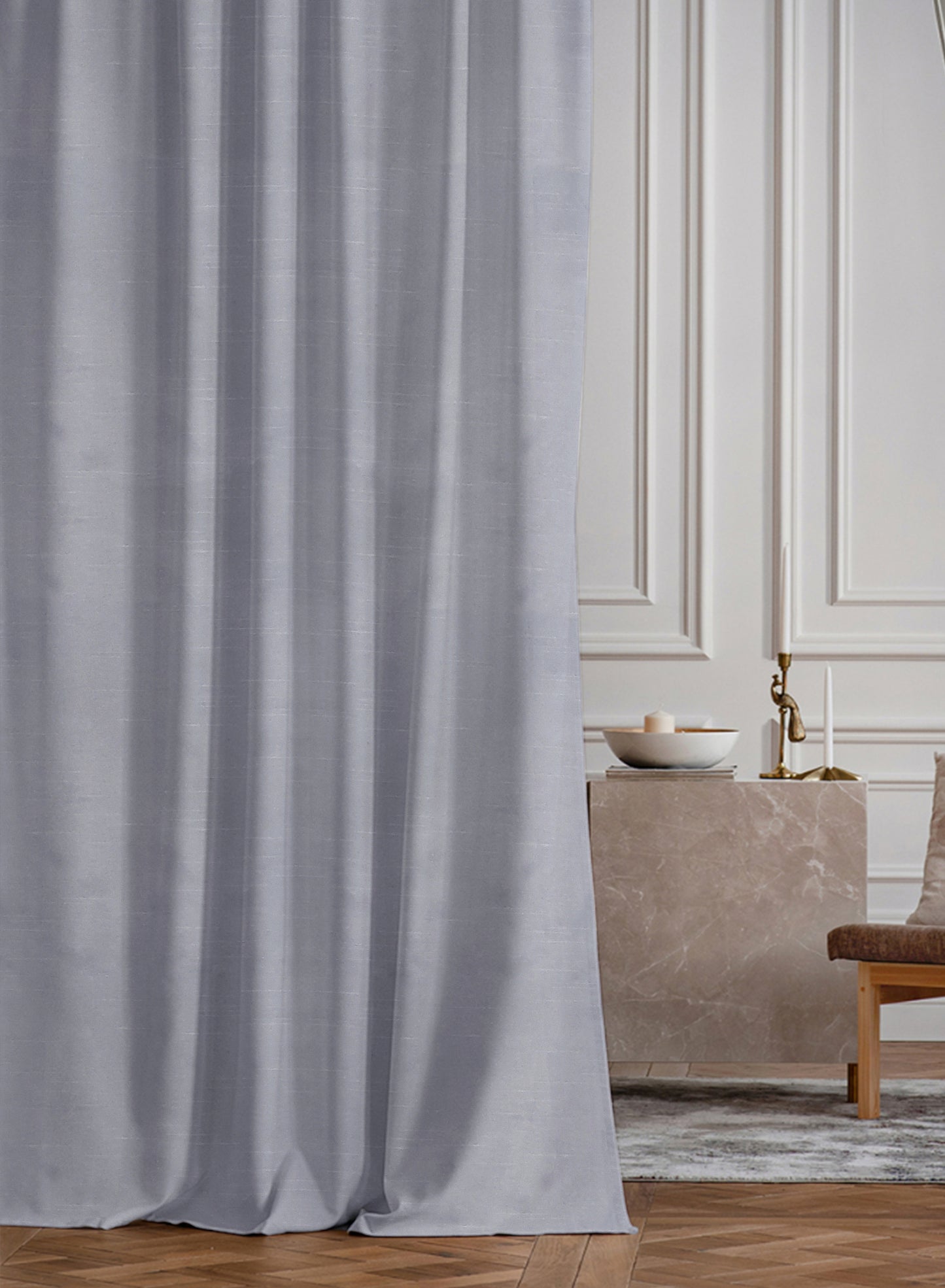 Casper Plain Room Darkening Curtains | Pearl | Set of 2